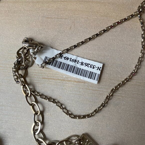 NWT Mariana Medium 4 Stone Cushion Cut Pendant Necklace Purple Blue Crystal - Picture 14 of 15